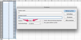 excel 2010 suchen ersetzen markierung