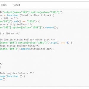 Optionen eines Selects per jQuery entfernen und wieder hizufügen