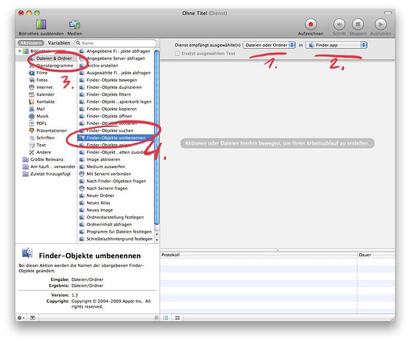 batch rename files mac automator