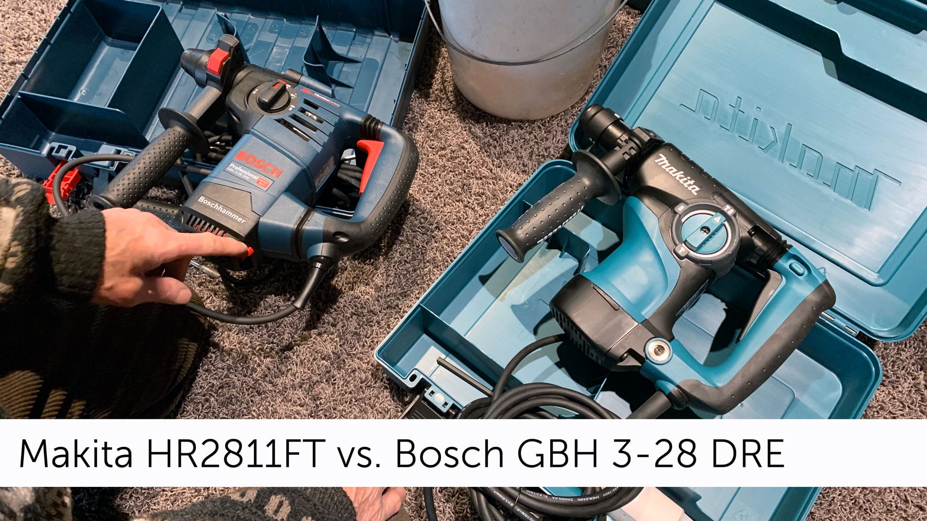 Bohrhammer Test: Makita HR2811FT vs. Bosch GBH 3-28 DRE Professional