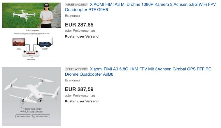 Fimi A3 deutsche Angebote