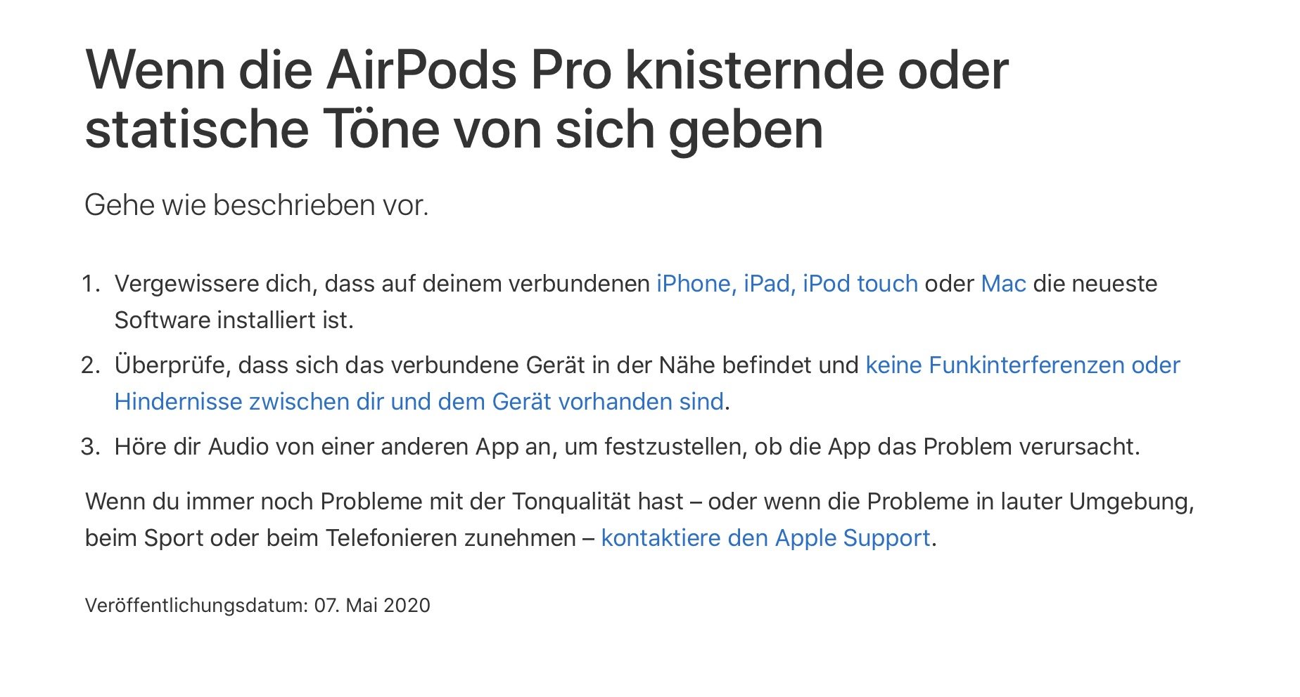 Airpods Pro Knistern Und Knacken Abstellen