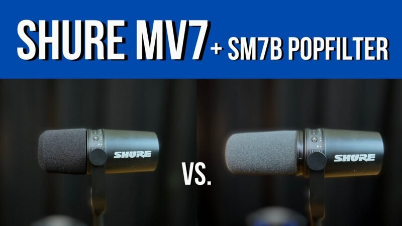 Shure MV7 mit SM7B Popfilter – die beste Investition für MV7 Besitzer!