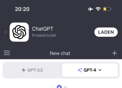 Offizielle Chat GPT App im Apple App Store