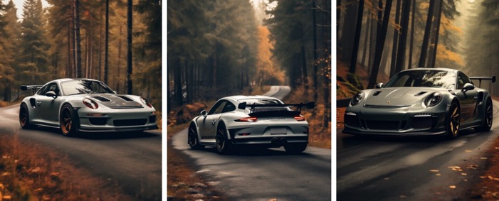 Porsche 911 GT3 RS in a Forest 4:5 Tablet Wallpaper