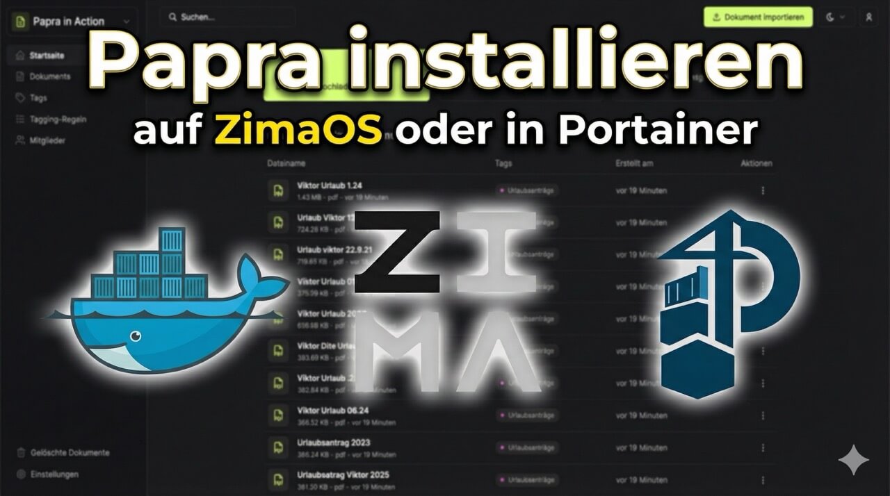Papra installieren auf ZimaOS oder in Portainer