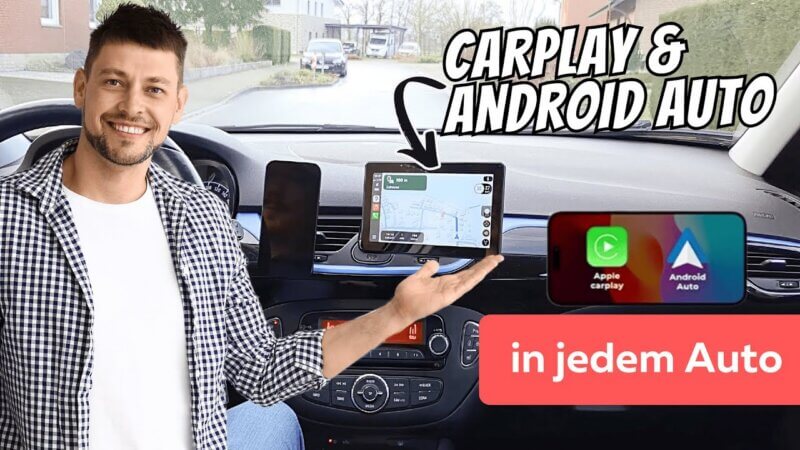 Lamto 7-Zoll CarPlay-Display am Lüftungsgitter, Viktor Dite zeigt CarPlay und Android Auto